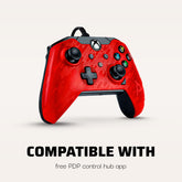 PDP Wired Game Controller - Xbox Series X|S, Xbox One, PC/Laptop Windows 10, Steam Gaming Controller - Perfect for FPS Games - Dual Vibration Videogame Gamepad - Red Camo/Camouflage - Like New